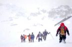 نجات سه کوهنورد گرفتار در برف ارتفاعات روستای کله یونجه مریوان