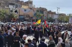 تجمع مردم مریوان در حمایت از پاسخ موشکی ایران به اسرائیل