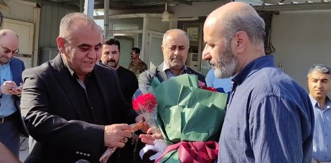 آیین بدرقه نخستین کاروان زائران اربعین حسینی در مرز باشماق
