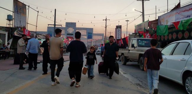 خدمترسانی شبانهروزی مواکب به زائران اربعین در مرزباشماق خدمترسانی شبانهروزی مواکب به زائران اربعین در مرزباشماق