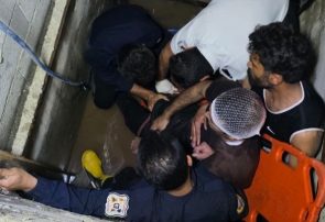 نجات موفقیت‌آمیز مصدوم از چاه آسانسور