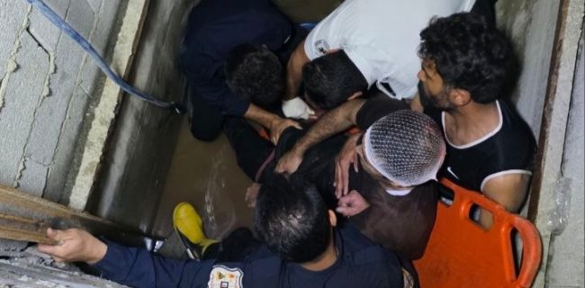 نجات موفقیتآمیز مصدوم از چاه آسانسور نجات موفقیتآمیز مصدوم از چاه آسانسور